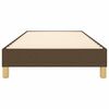 vidaXL Lovos rėmas su spyruoklėmis, tamsiai rudas, 90x190cm, audinys