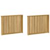 vidaXL Porankiai 2 pcs Balta 80 x 6 x 61 cm Kietos akacijos mediena