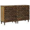 vidaXL Kabalas 2 vnt. 60 x 33,5 x 75 cm Kietas mango medis Ruda
