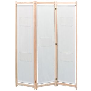 vidaXL Kambario pertvara, 3 d., kreminės sp., 120x170x4cm, audinys