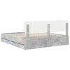vidaXL Lovos rėmas Betono Pilka 200 x 200 cm Dirbtinė mediena