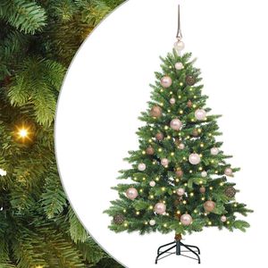 vidaXL Dirbtinė Kalėdų eglutė su 150 LED Žalia 120 cm PE ir PVC
