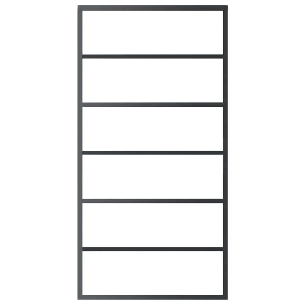 vidaXL Stumdomos durys su įrangos rinkiniu, 102x205cm, ESG/aliuminis