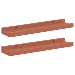 vidaXL Sieninė lentyna 2 pcs Raudona 40 x 9 x 3 cm Apdirbta mediena