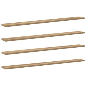vidaXL Knygų lentyna 4 pcs Ruda 100 x 10 x 1,5 cm Apdirbta mediena