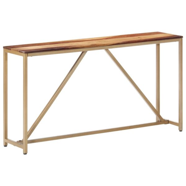 vidaXL Konsolinis staliukas, 140x35x76cm, dalbergijos medienos masyvas
