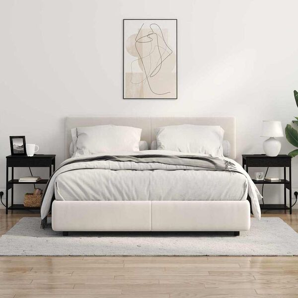 vidaXL &Scaron;alia lovos spintelė Juodas ąžuolas 41 x 31 x 51 cm