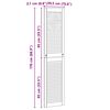 vidaXL Spintelės durys su durimis 2 pcs Natūrali 170 x 2,1 x 39,5 cm