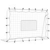 vidaXL Futbolo at&scaron;okimo sienelė, balta/juoda, 184x61x123cm, plienas/PE