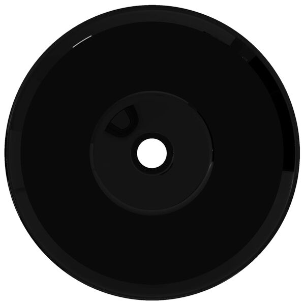 Keramikinis Vonios Praustuvas, Apvalus, Juodas