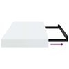 vidaXL Pakabinamos sieninės lentynos, 2vnt., baltos, 50x23x3,8cm, MDF
