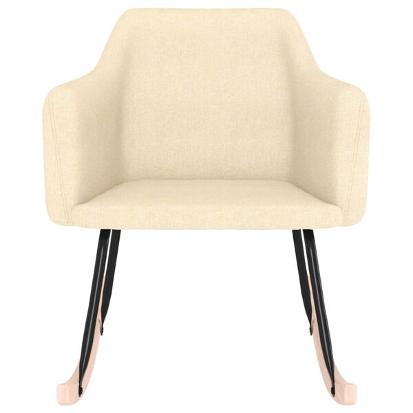 vidaXL Supama kėdė, kreminės spalvos, audinys