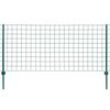 vidaXL Euro tvoros komplektas, 20x1,2m, plienas, žalias