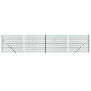 vidaXL Vielinė tinklinė tvora su smaigais, žalios spalvos, 1,4x10m