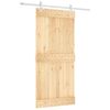 vidaXL Slankios durys Natūrali ir Balta 95 x 210 cm
