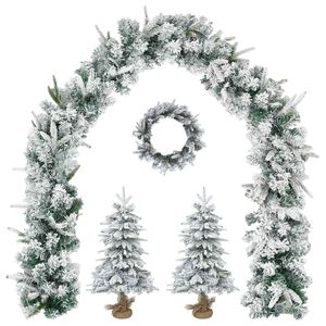 vidaXL Mini Kalėdų medis 45 cm PVC ir PE Žalia ir balta