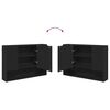 vidaXL Vonios baldų rinkinys 5 pcs Juoda Inžinerinė mediena ir metalas
