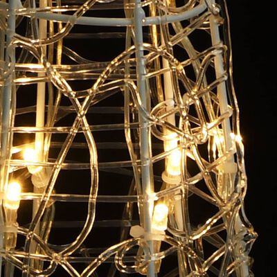 vidaXL Akrilinė LED dekoracija piramidė, šalta balta, 90cm