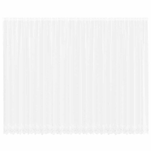 vidaXL Nėrinių Užuolaida Gėlių Balta 280 x 600 cm Poliesteris