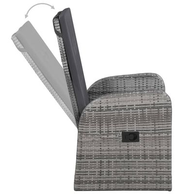 vidaXL Sodo komplektas su pagalvėlėmis, 5 dalių, pilkos spalvos