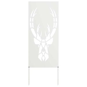 vidaXL Sodo privatumo ekranas Gyvūnų ra&scaron;tai Balta 50 x 140 cm