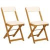 vidaXL Lauko bistro kėdės 2 pcs Kreminė balta 40 x 53 x 80 cm