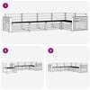 vidaXL Lauko sofos komplektas 5 pcs Natūrali Kietos akacijos mediena
