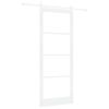 vidaXL Slankios durys 93 x 232 cm Tvirtos pu&scaron;ies mediena ir stiklas