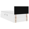 vidaXL Lova su daiktų laikymo vieta ir LED &Scaron;vari balta 100 x 200 cm