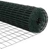 vidaXL Tvora su stulpais Žalia 1,5 x 10 m Plienas ir PVC