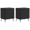 vidaXL &Scaron;alia lovos spintelė 2 pcs Juoda 43 x 34,5 x 50 cm