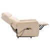 vidaXL Atsistojantis masažinis krėslas, kreminės spalvos, audinys