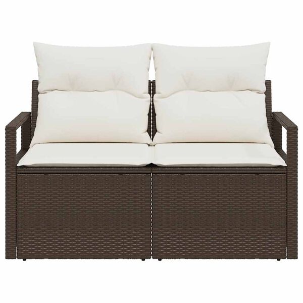 vidaXL Sodo sofa su pagalve 120 x 62 x 69 cm poliratanas