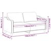 vidaXL Dvivietė sofa, juodos spalvos, 140cm, audinys