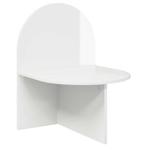 vidaXL Naktinis staliukas Itin blizgi balta 48 x 49 x 65 cm