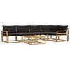 vidaXL Lauko sofos komplektas 6 vnt. Balta ir juoda