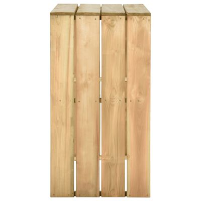 vidaXL Baro stalas, 100x60x110cm, impregnuota pušies mediena