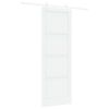 vidaXL Slankios durys Balta 83 x 232 cm Pu&scaron;ies medienos masyvas