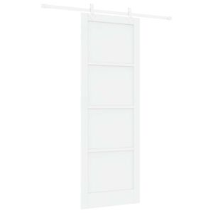 vidaXL Slankios durys Balta 83 x 232 cm Pu&scaron;ies medienos masyvas