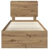 vidaXL Lovos rėmas Meistrų ąžuolas 75 x 190 cm Kietos pu&scaron;ies mediena