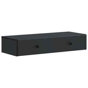 vidaXL Sieninis &scaron;oninis staliukas Juoda 87,5 x 34,5 x 17 cm