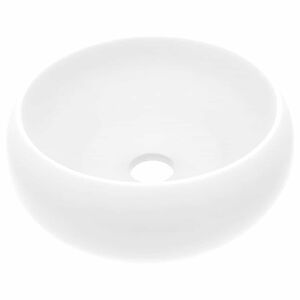 vidaXL Prabangus praustuvas, matinis baltas, 40x15cm, keramika