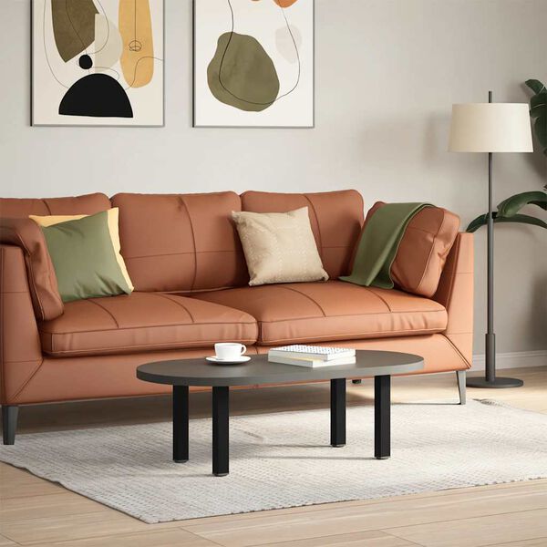 vidaXL Kavos staliuko kojelės, 4 vnt., juodos, 42-44 cm, plienas