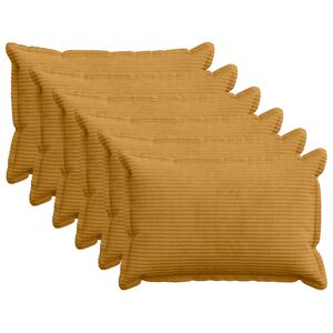vidaXL Pagalvėlės užvalkalas 6 vnt. HOUTEN Geltona 30 x 50 cm