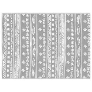 vidaXL Lauko kilimas &bdquo;Paisley&ldquo; ARAKIL Pilka ir balta 400 &times; 300 cm