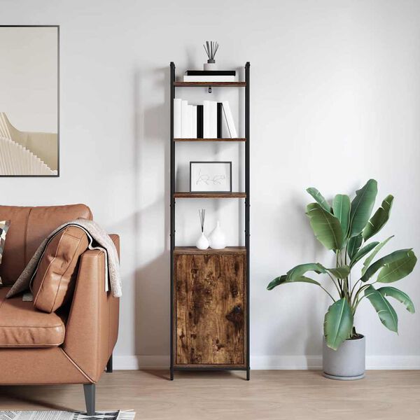 vidaXL Knygų spinta Rūkyta ąžuolas 40 x 24 x 161 cm Apdirbta mediena