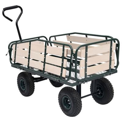 vidaXL Rankinis sodo vežimėlis, metalas ir mediena, 250kg