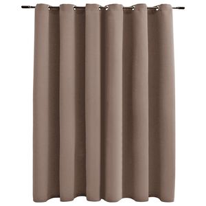 vidaXL Naktinė užuolaida su metaliniais žiedais, taupe, 290x245cm
