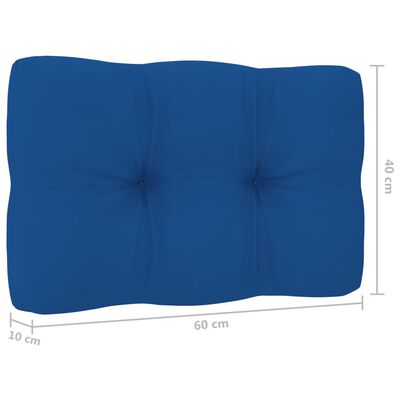 vidaXL Sodo kėdės su mėlynomis pagalvėlėmis, 2vnt., impregnuota pušis