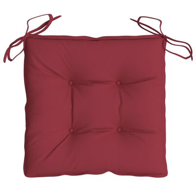 vidaXL Kėdės pagalvėlės, 6vnt., vyno, 40x40x7cm, oksfordo audinys